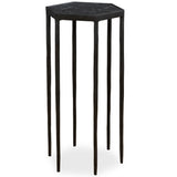 Aviary Accent Table, Satin Black-Furniture - Accent Tables-High Fashion Home
