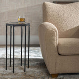 Aviary Accent Table, Satin Black-Furniture - Accent Tables-High Fashion Home
