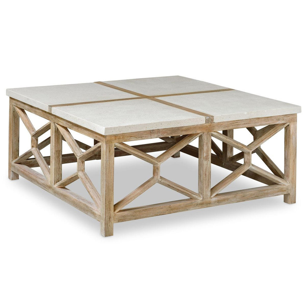 Catali Coffee Table, Warm Oatmeal-Furniture - Accent Tables-High Fashion Home
