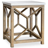 Catali End Table, Ivory/Oatmeal