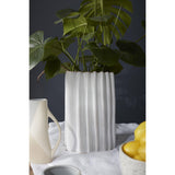 Rori Ceramic Ripple Vase, White