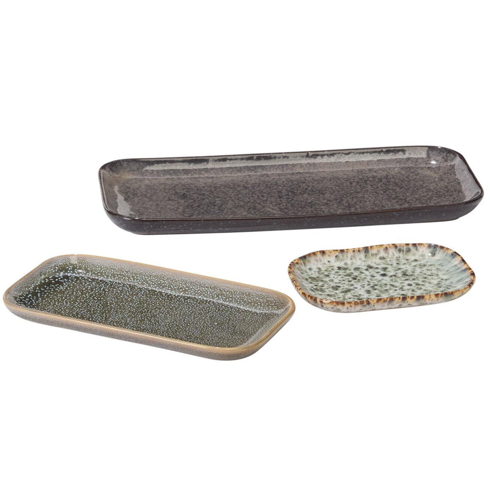 Tatum Ceramic Tray Set, Blue