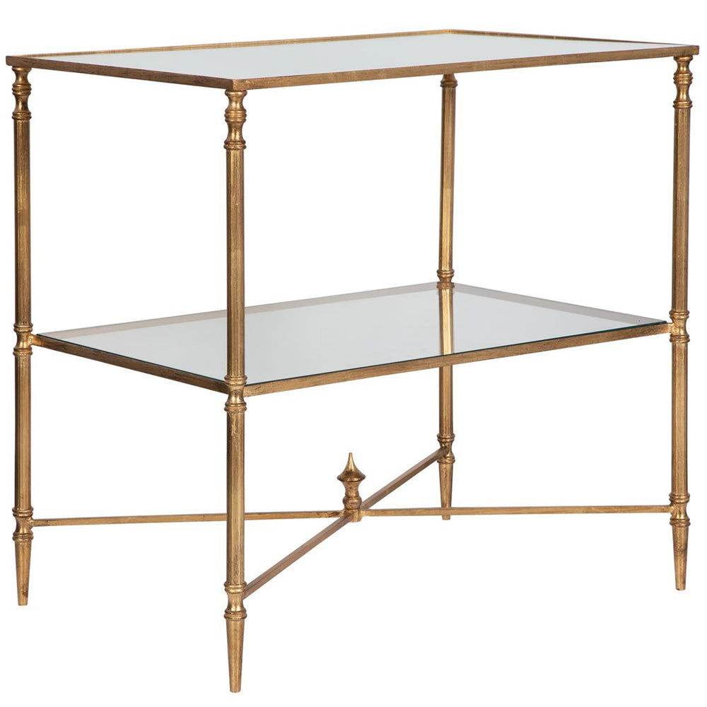 Henzler Lamp Table, Gold-Furniture - Accent Tables-High Fashion Home