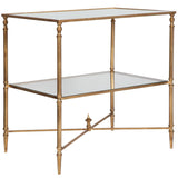 Henzler Lamp Table, Gold-Furniture - Accent Tables-High Fashion Home