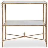 Henzler Lamp Table, Gold-Furniture - Accent Tables-High Fashion Home