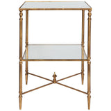 Henzler Lamp Table, Gold-Furniture - Accent Tables-High Fashion Home