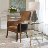 Henzler Lamp Table, Gold-Furniture - Accent Tables-High Fashion Home