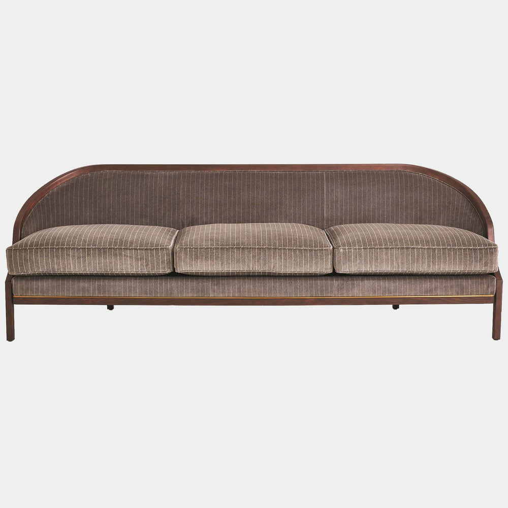 Tailored Sofa, Gray/Walnut