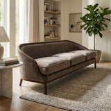 Tailored Sofa, Gray/Walnut