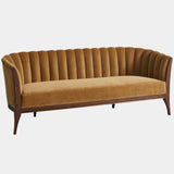 Connor Channel Back Sofa, Toast Velvet