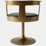 Metro Leather Chair, Textured Gold
