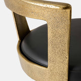 Metro Leather Chair, Textured Gold