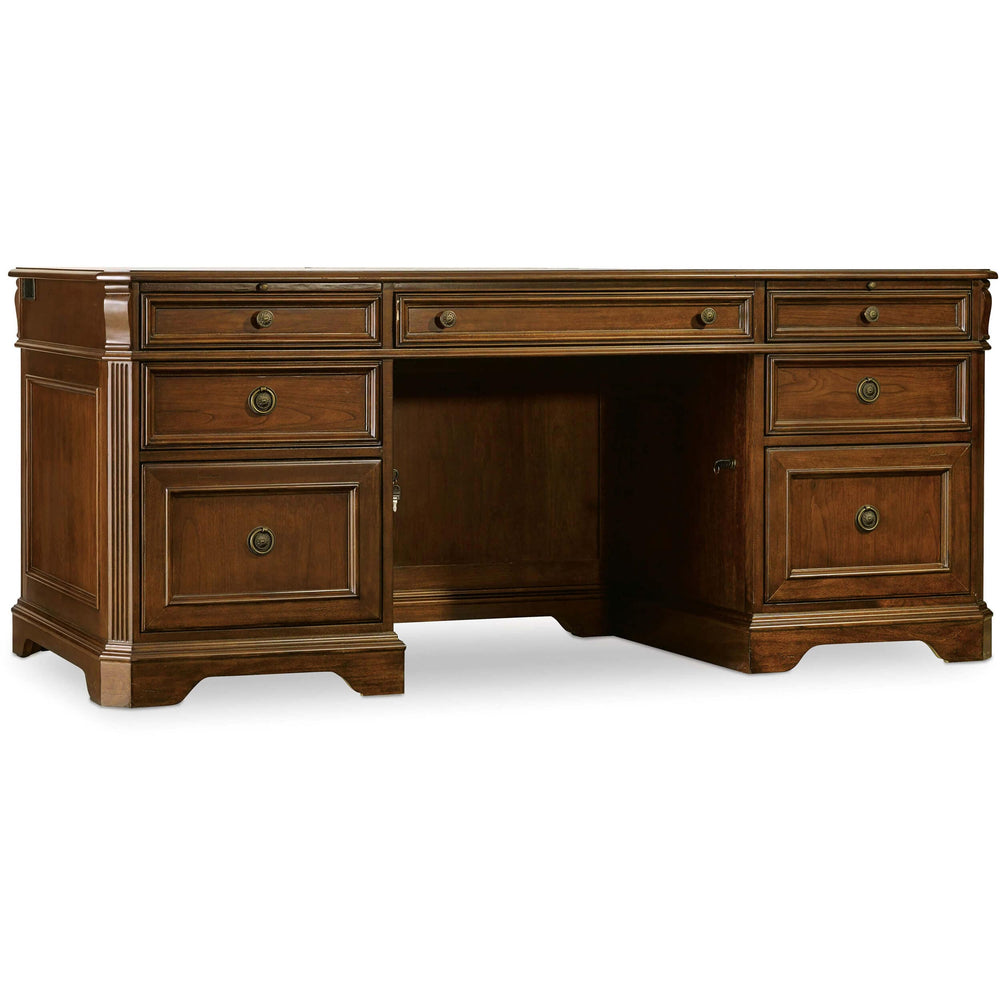 Brookhaven Executive Desk, Medium Wood-Furniture - Office-High Fashion Home