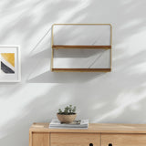 2 Tier Wall Shelf, Gold