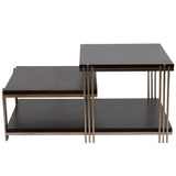 3-Tier Coffee Table, Black-Furniture - Accent Tables-High Fashion Home