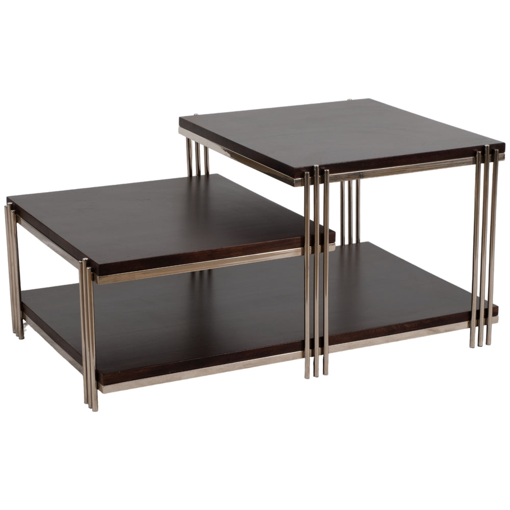 3-Tier Coffee Table, Black-Furniture - Accent Tables-High Fashion Home