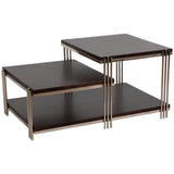 3-Tier Coffee Table, Black-Furniture - Accent Tables-High Fashion Home