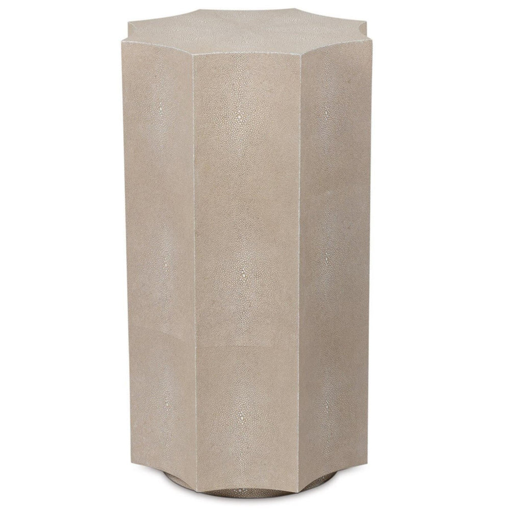 Marilyn Shagreen Side Table, Ivory