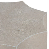 Marilyn Shagreen Side Table, Ivory