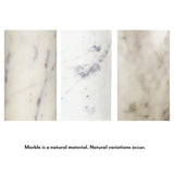 Charli Marble Accent Table, White