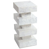Charli Marble Accent Table, White