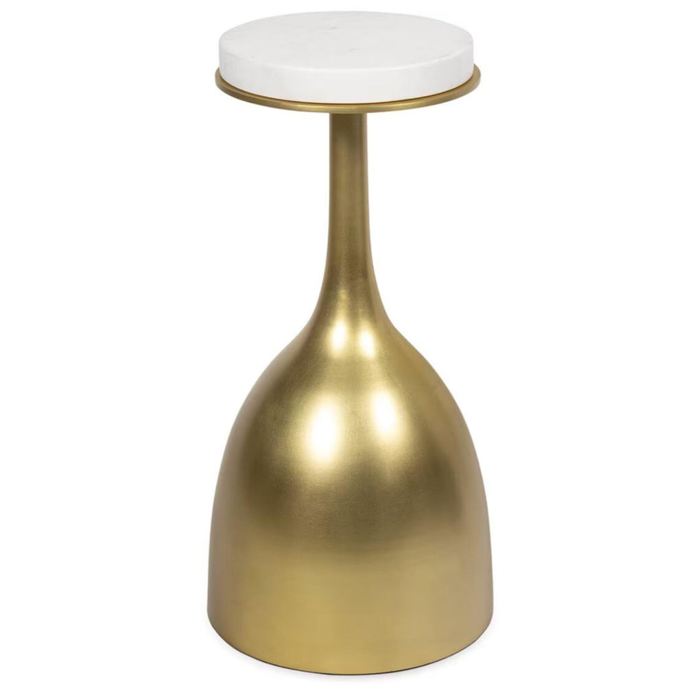 Logan Accent Table, Natural Brass