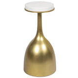 Logan Accent Table, Natural Brass