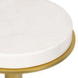 Logan Accent Table, Natural Brass