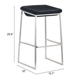 Lids Barstool, Dark Gray, Set of 2-Furniture-High Fashion Home