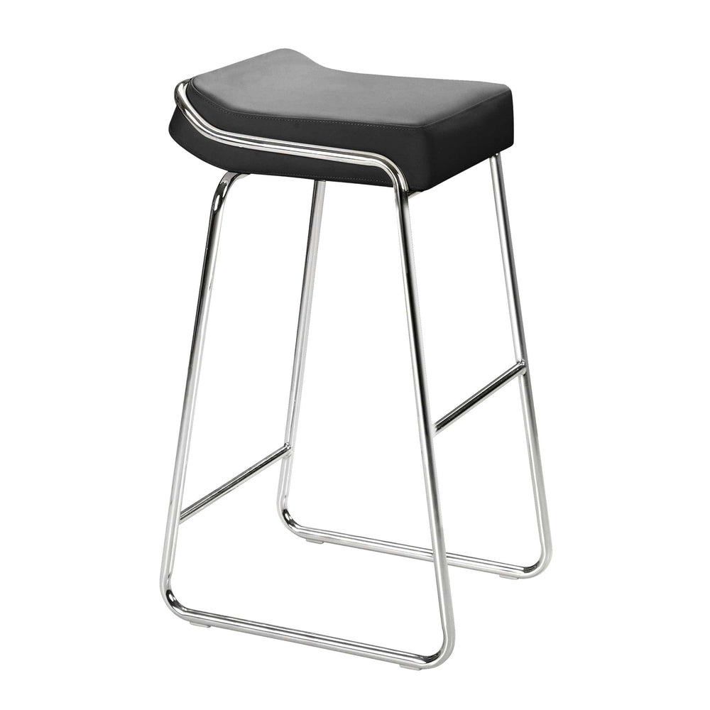 Wedge Bar Stool, Black, Set of 2-Furniture-High Fashion Home