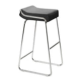 Wedge Bar Stool, Black, Set of 2-Furniture-High Fashion Home
