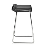 Wedge Bar Stool, Black, Set of 2-Furniture-High Fashion Home