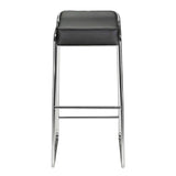 Wedge Bar Stool, Black, Set of 2-Furniture-High Fashion Home