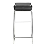 Wedge Bar Stool, Black, Set of 2-Furniture-High Fashion Home