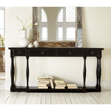 Sanctuary 4 Drawer Thin Console, Ebony-Furniture - Storage-High Fashion Home