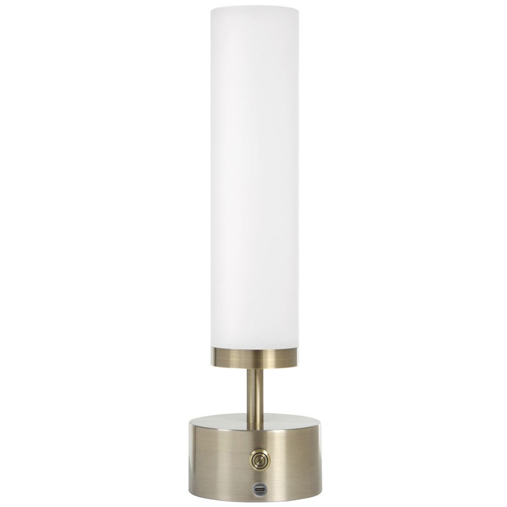 Auden Rechargable Accent Lamp, Antique Brass