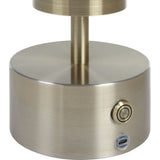 Auden Rechargable Accent Lamp, Antique Brass