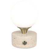 Abril Rechargable Accent Lamp, Travertine