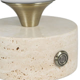 Abril Rechargable Accent Lamp, Travertine