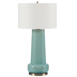 Claudin Table Lamp, Aqua Blue