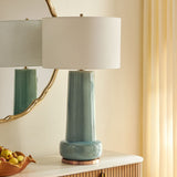 Claudin Table Lamp, Aqua Blue