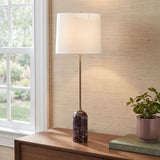 Lavaca Buffet Lamp, Deep Red Marble
