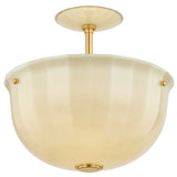 Nevins Semi Flush, Aged Brass