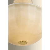 Nevins Semi Flush, Aged Brass
