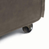Rolling Leather Slipper Chair, Green