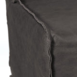 Rolling Leather Slipper Chair, Grey