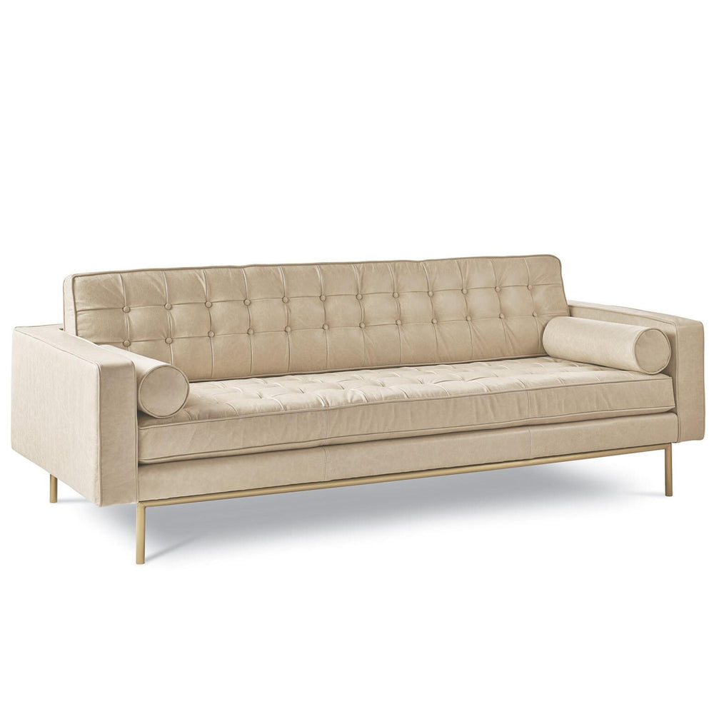 Carmen Leather Sofa, Cappuccino
