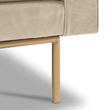 Carmen Leather Sofa, Cappuccino