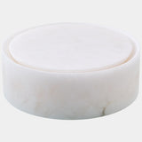 Labbro Round Box, Alabaster