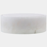 Labbro Round Box, Alabaster